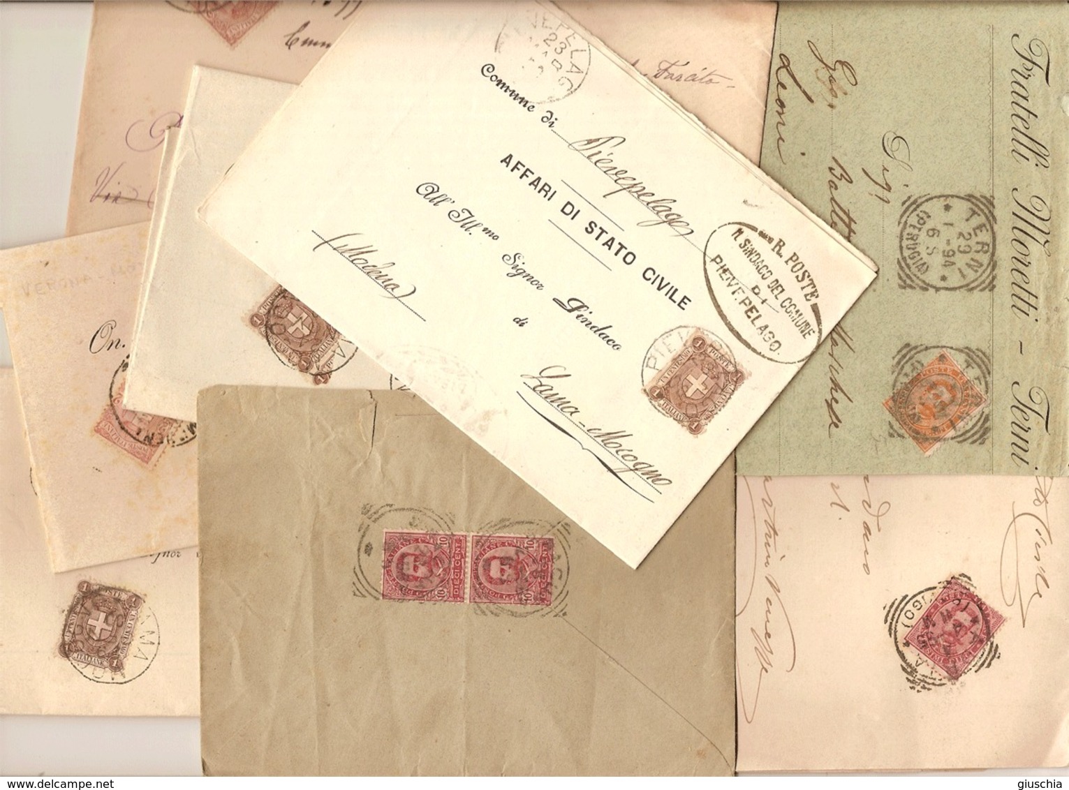 (St.Post.).Regno.Umberto I.Lotto 8 Lettere (69-19) - Storia Postale