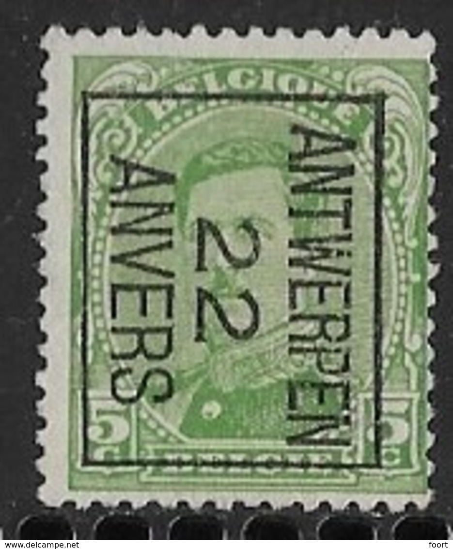 Antwerpen 1922 Typo Nr. 59BII - Sobreimpresos 1922-26 (Alberto I)