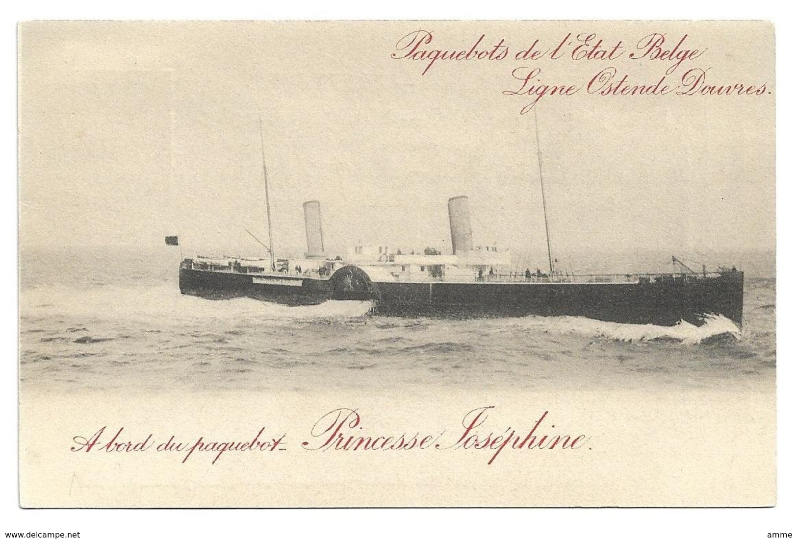 Oostende  *   Paquebots  De L'Etat Belge (Ligne Ostende - Douvres)  -  Princesse Joséphine  (10ct) - Liner Cards