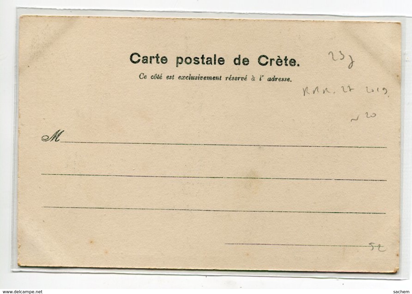 CRETE Service Postal Interieur De La Crete Facteur à Ane    No 57 Editeurs Perakis Fortzakis La Canée  D14 2019 - Grèce