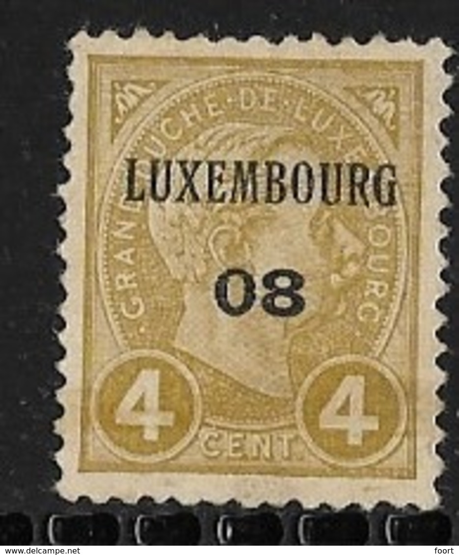 Luxembourg 1908 Prifix Nr. 54 - Prematasellados