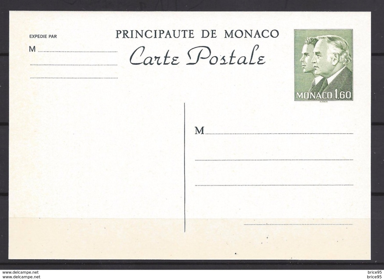 Monaco Entier - Carte Postale - Prince - Enteros  Postales