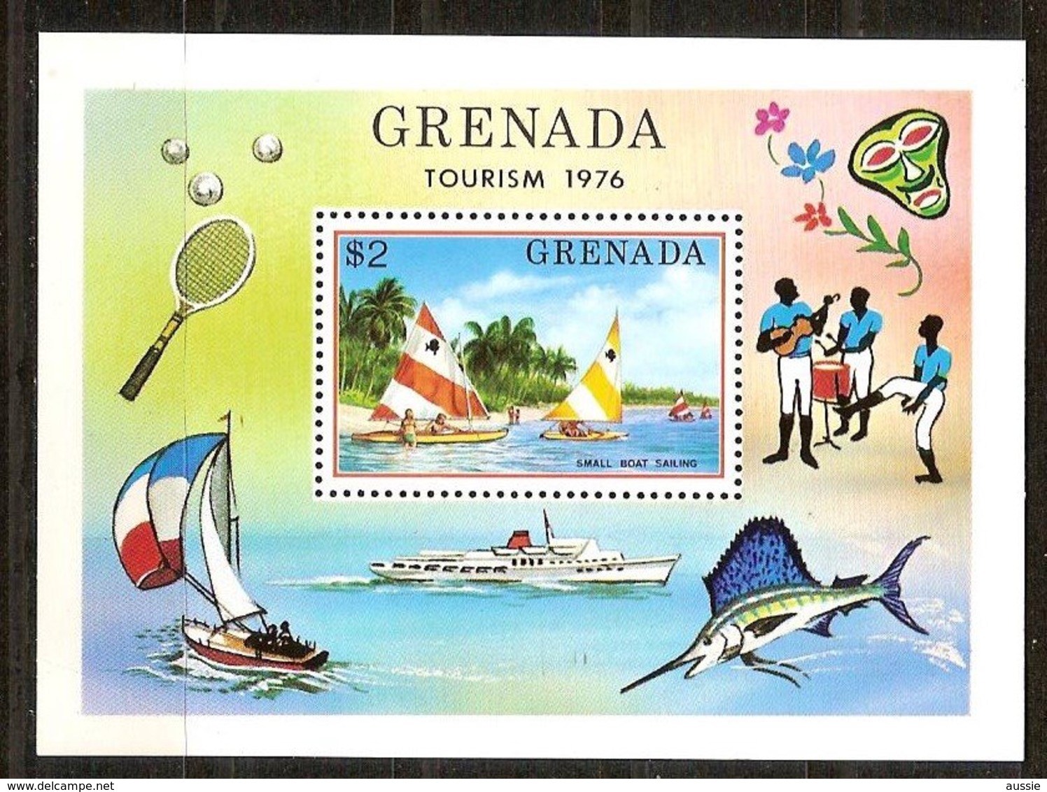 Grenade Grenada 1976 Yvertn° Bloc 49 *** MNH Cote 30 FF Bateaux Ships - Grenade (1974-...)