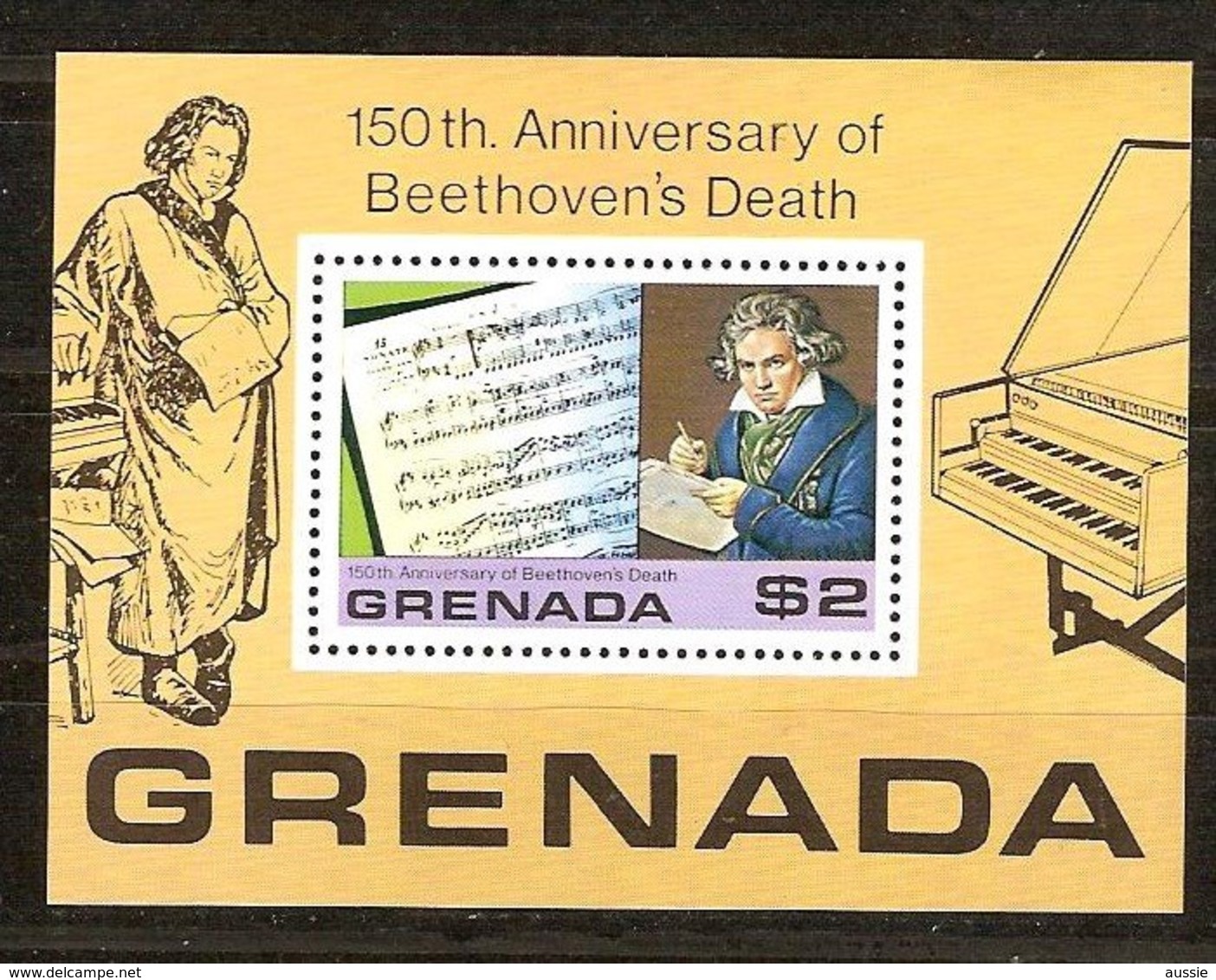 Grenade Grenada 1978 Yvertn° Bloc 70 *** MNH Cote 25 FF Beethoven - Grenade (1974-...)