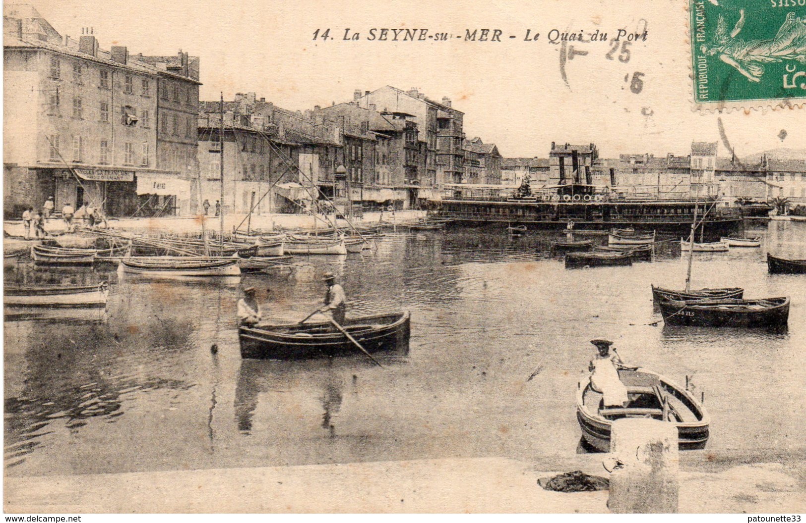 83 LA SEYNE SUR MER LE QUAI DU PORT BARQUES ANIMEES CYCLES LA FRANCAISE MARQUE DIAMANT - La Seyne-sur-Mer