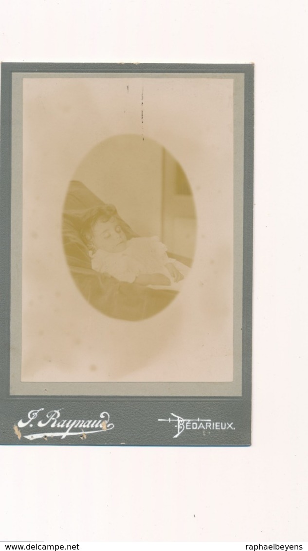 Grande CDV P. Raynaud Bédarieux Enfant Post-mortem Ange Mort Dead Angel Child - Anciennes (Av. 1900)