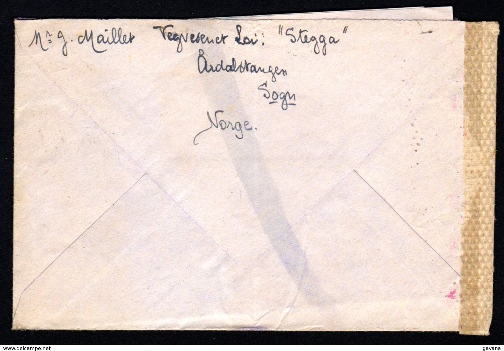 STO En Norvège - Censure Militaire - ARDALSTANGEN Du 24/07/43 - Cartas & Documentos