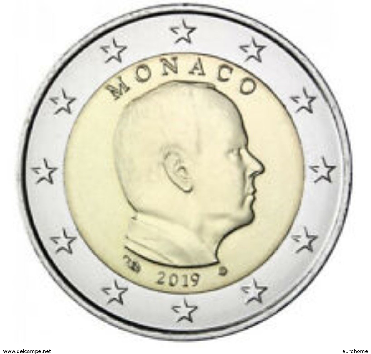 Monaco 2019    2 Euro     Prins  Albert   UNC Uit De Rol  UNC Du Rouleaux  !! - Monaco