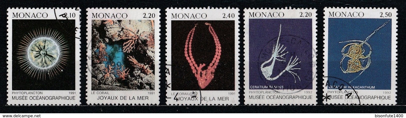 Monaco 1991 Et 1992 : Timbres Yvert Et Tellier N° 1761 - 1774 - 1775 - 1850 Et 1851 Oblitérés. - Usados