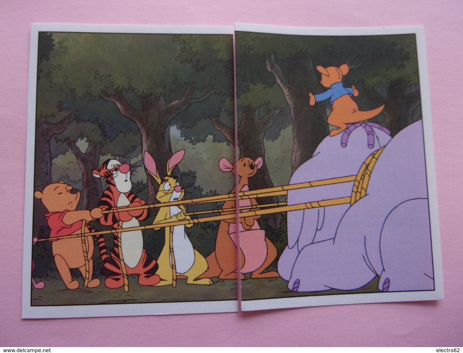 PANINI Winnie L'ourson Et L'éfélant Disney N°182 & 183 Tigrou éléphant Elefante Kangourou Kangaroo Canguro - French Edition