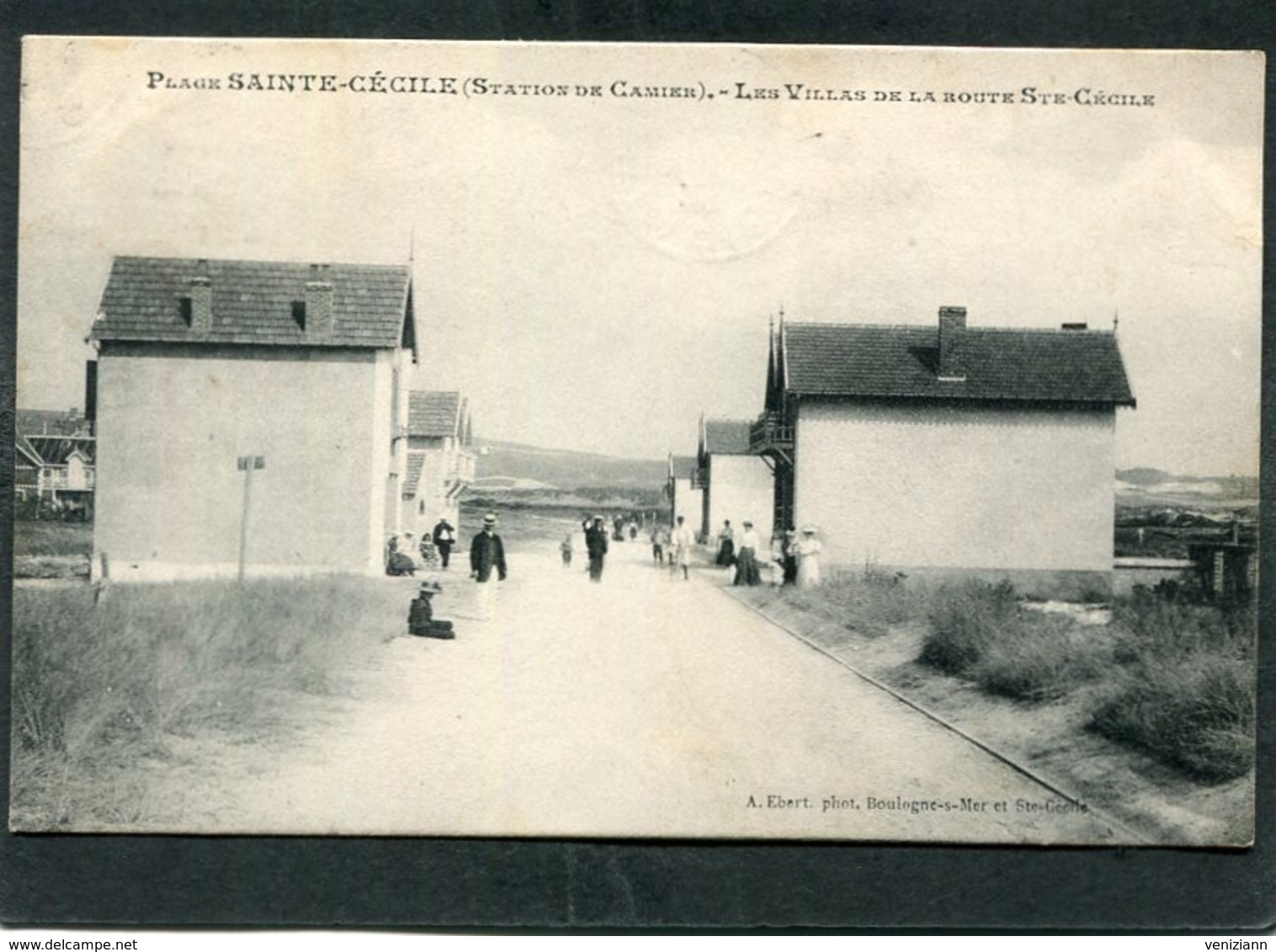 CPA - Plage SAINTE CECILE ( Station De CAMIER) - Les Villas De La Route Ste Cécile, Animé - Autres & Non Classés