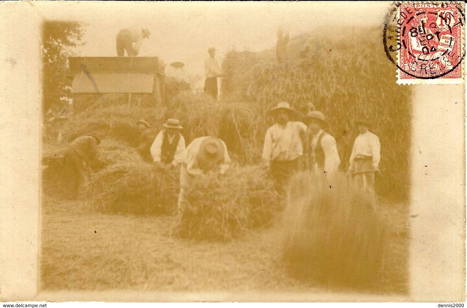 LADAPEYRE  -  CARTE-PHOTO Des  Moissons à Ce Village De 1600 Habitants - Localisée Grâce Au Texte - Autres & Non Classés