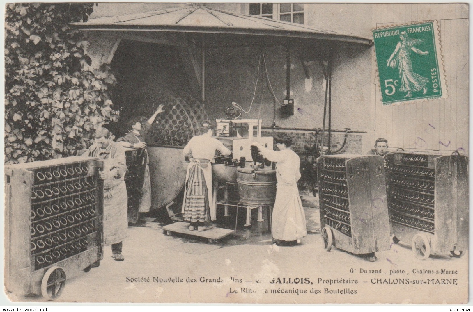 51 - G.Gallois Société Nouvelle Des Grands Vins - Châlons Sur Marne - Le Rinçage Mécanique Des Bouteilles - Châlons-sur-Marne