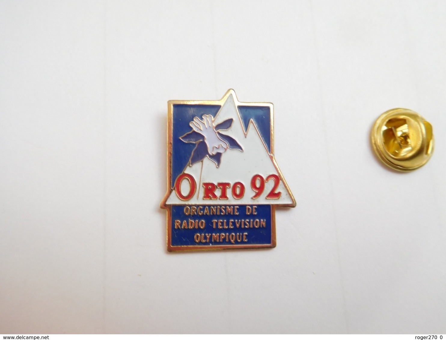 Beau Pin's , JO , Jeux Olympiques  Albertville 1992 , ORTO 92 , Média , Radio Télévision Olympique , Signé Tosca - Jeux Olympiques