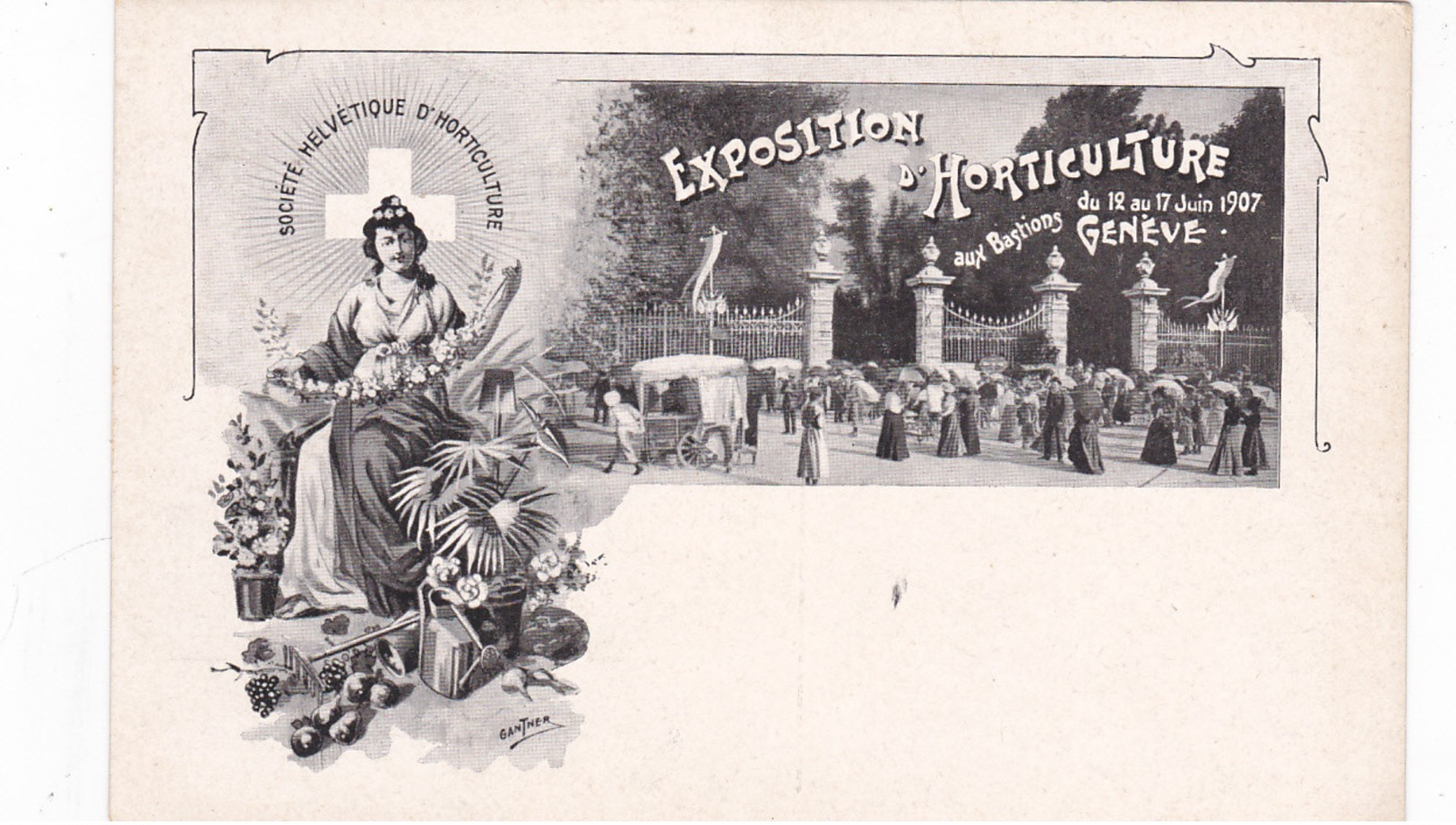 Exposition D'Horticulture Aux Bastions Du 12 Au 17 Juin 1907 ; GENEVE , Switzerland - Genève