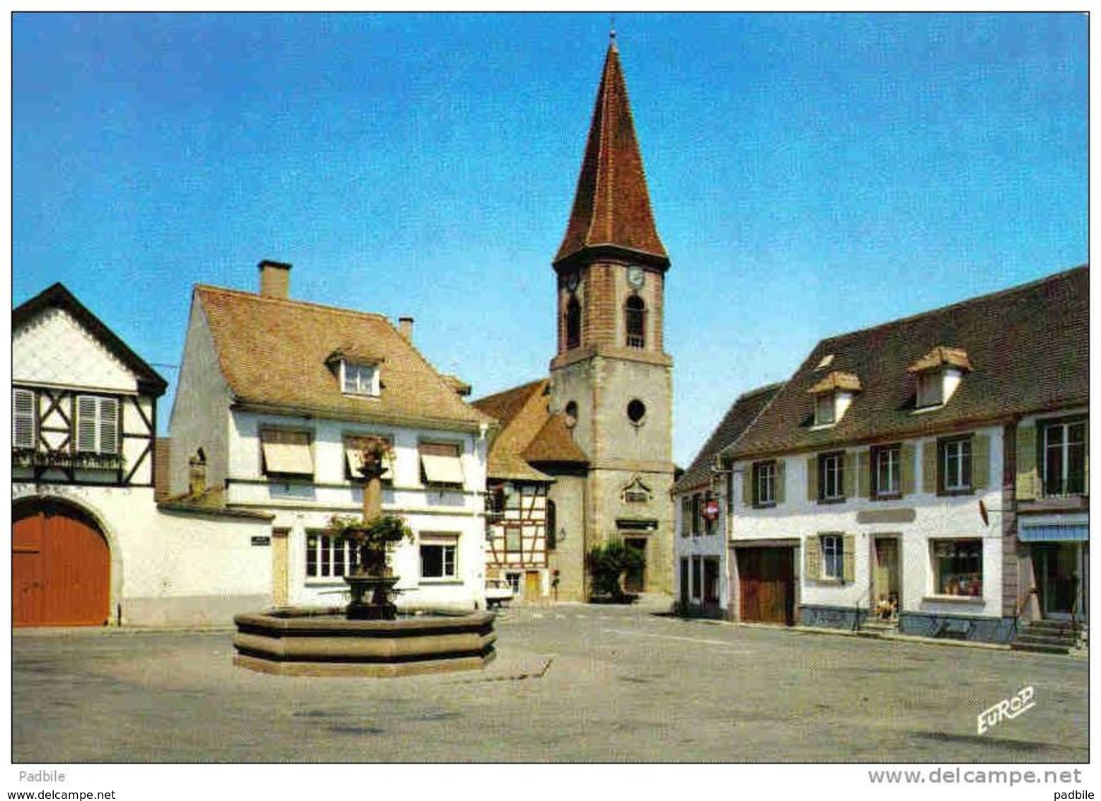 Carte Postale 68. Wettolsheim  Place De Gaulle Trés  Beau Plan - Autres & Non Classés