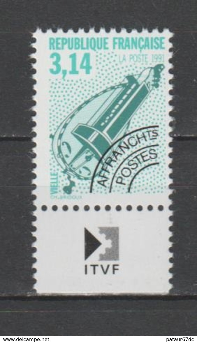 FRANCE / 1992 / Y&T PREO N° 219 ** : "Instruments De Musique" - 4ème Série (Vielle Dent 13) BdF Bas ITVF - Gomme Intacte - 1989-2008