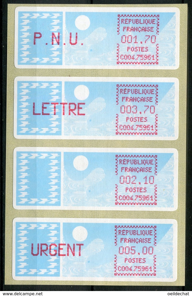 14844 FRANCE  N° 88/91** C004-75961  Timbres De Distributeurs Type A (papier Carrier)   1985   TB - 1985 « Carrier » Paper