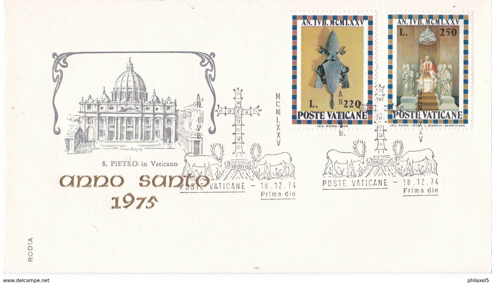 Vaticaan - FDC 18-12-1974 - Heiliges Jahr 1975 - M 646-656 - FDC