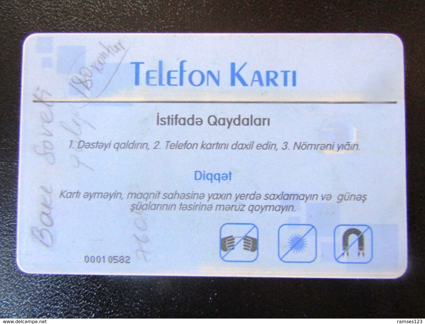 VERY DIFFICULT  CARD   ARZU    CHIP 2  100.000 - Azerbaïjan