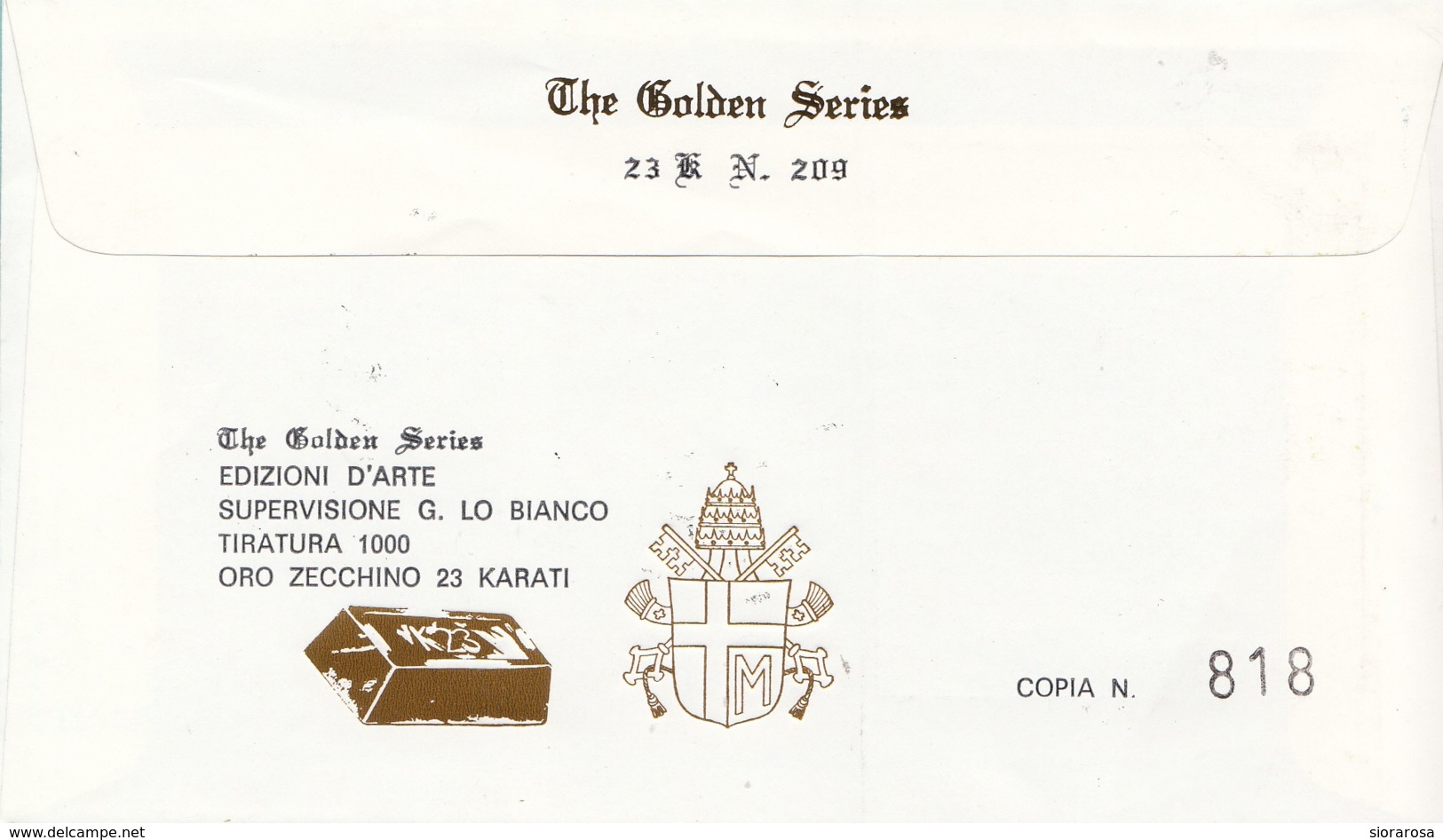 Vaticano 1987 Uf. 825 San Nicola Da Bari Myra FDC Prime Die Golden Series Con Certificato - FDC