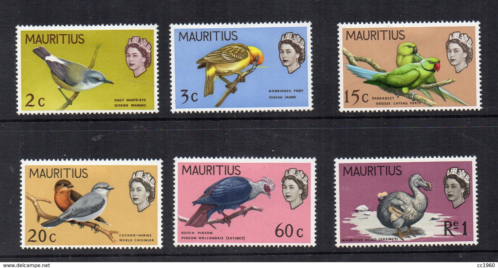 MAURITIUS - 1968 - Uccelli - 6 Valori - Nuovi - Linguellati * - (FDC17126) - Altri & Non Classificati