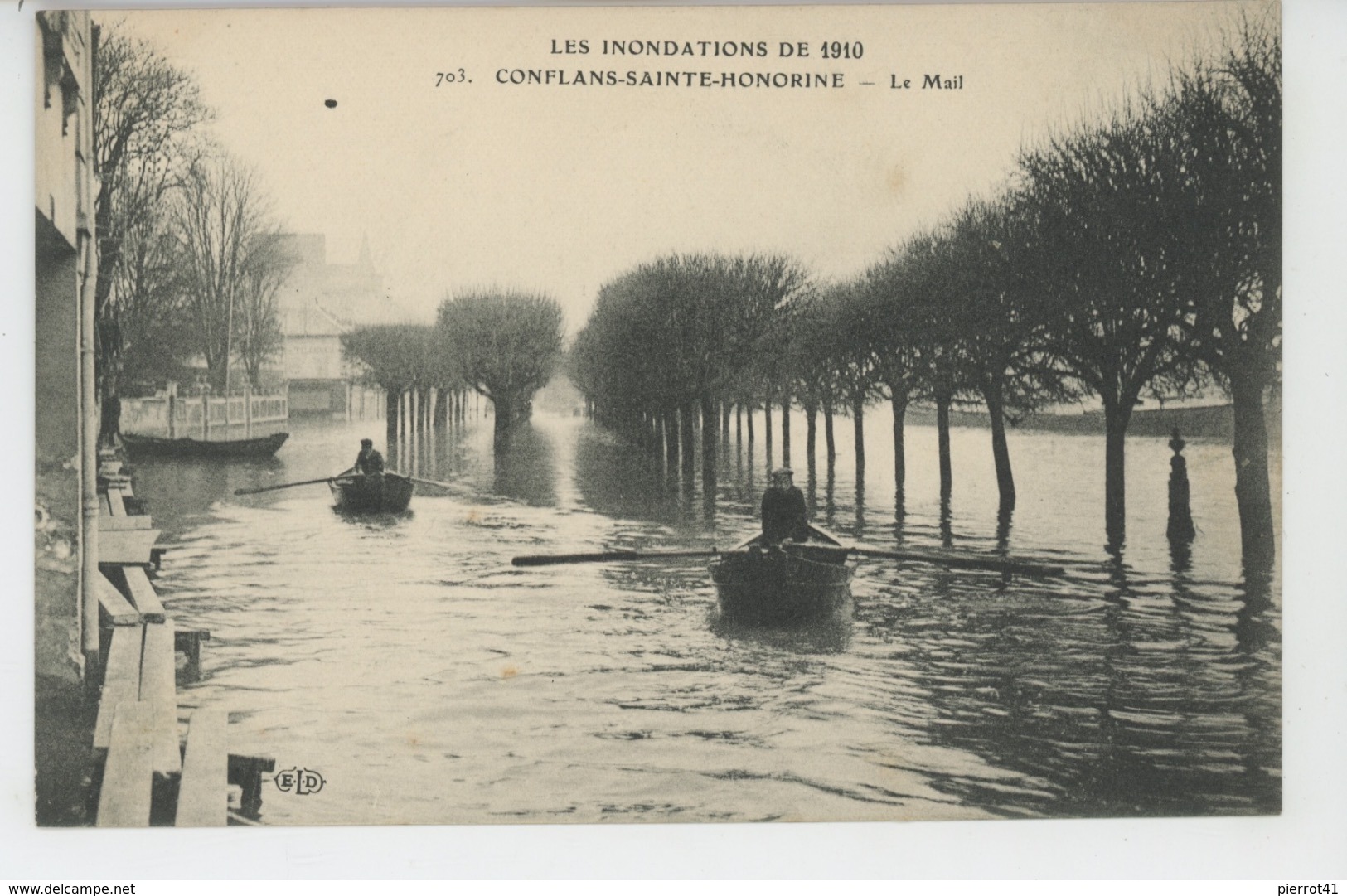 CONFLANS SAINTE HONORINE - INONDATIONS 1910 - Le Mail - Conflans Saint Honorine