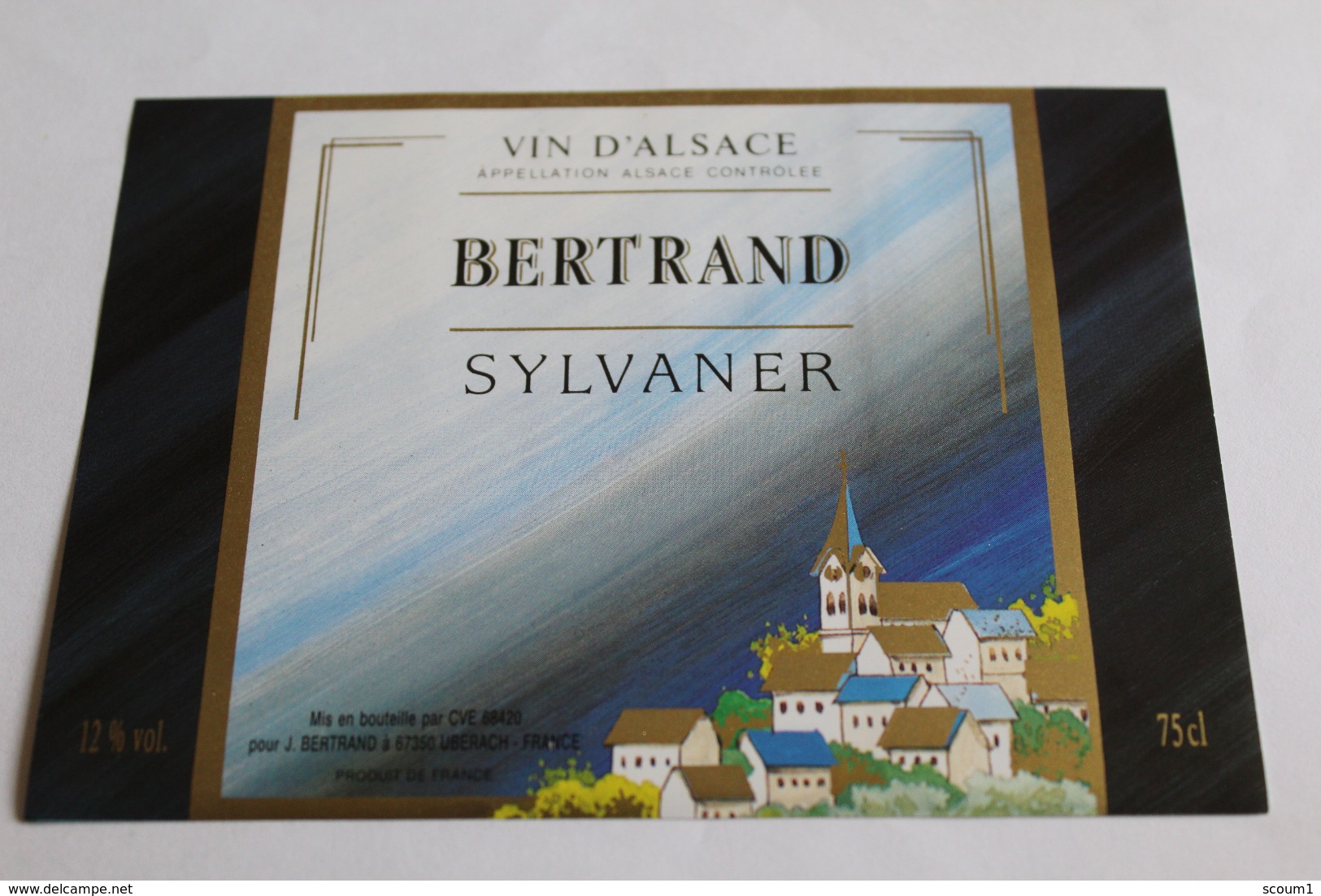 Etiquette Neuve Vin D Alsace Sylvaner 12o Bertrand - Riesling