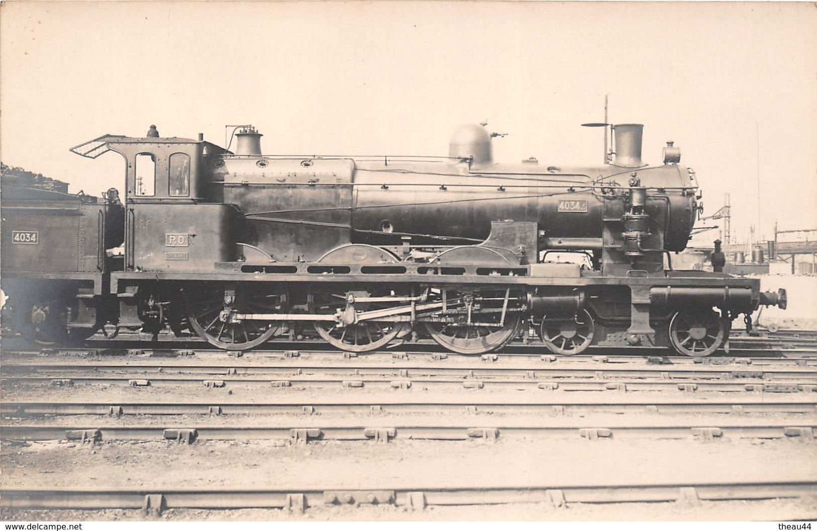 ¤¤  -  Carte-Photo D'une Locomotive - Chemins De Fer - Machine N° 4034  - Train En Gare  -  ¤¤ - Treni