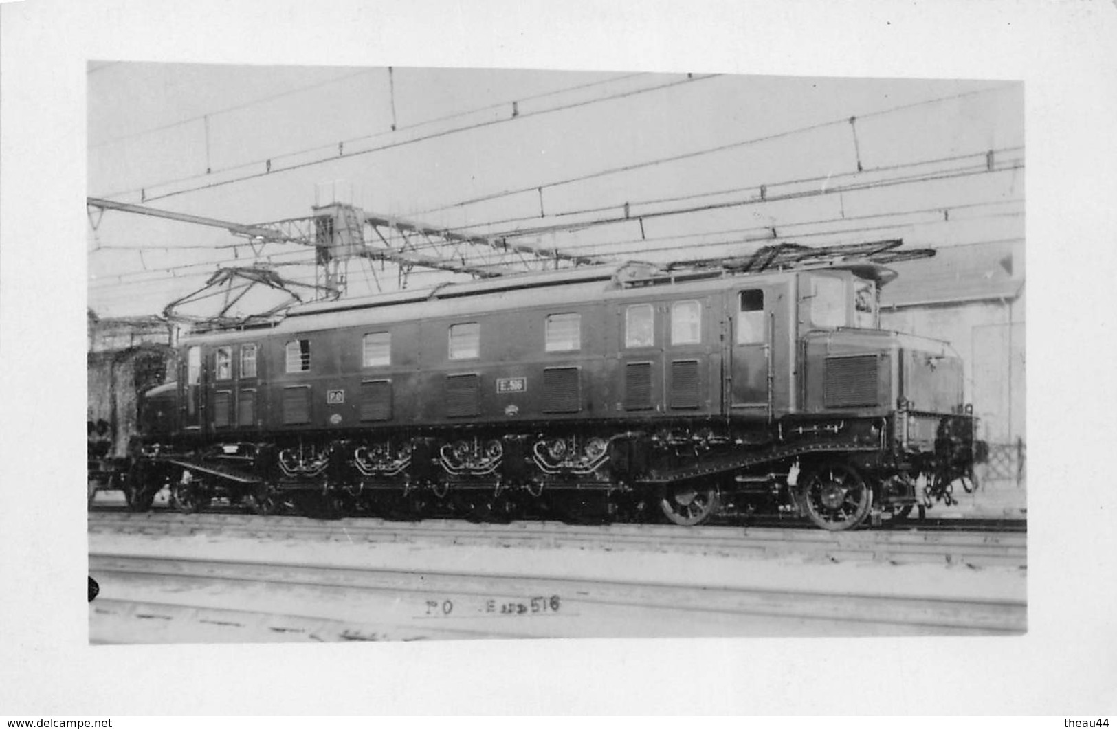 ¤¤  -  Carte-Photo D'une Locomotive - Chemins De Fer - Machine Electrique E. 516  - Train En Gare  -  ¤¤ - Treni