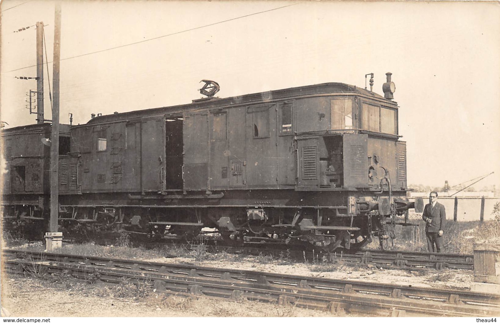 ¤¤  -  Carte-Photo D'une Locomotive - Chemins De Fer - Machine Electrique Du P.O. N°E. 11 - Train En Gare  -  ¤¤ - Treni