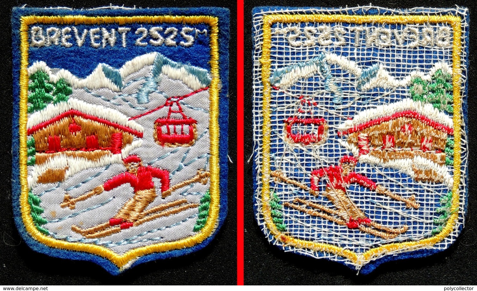 Patch Écusson Tissu Touristique : France - Le Brévent - Chamonix - 2525 Mètres - Ecussons Tissu