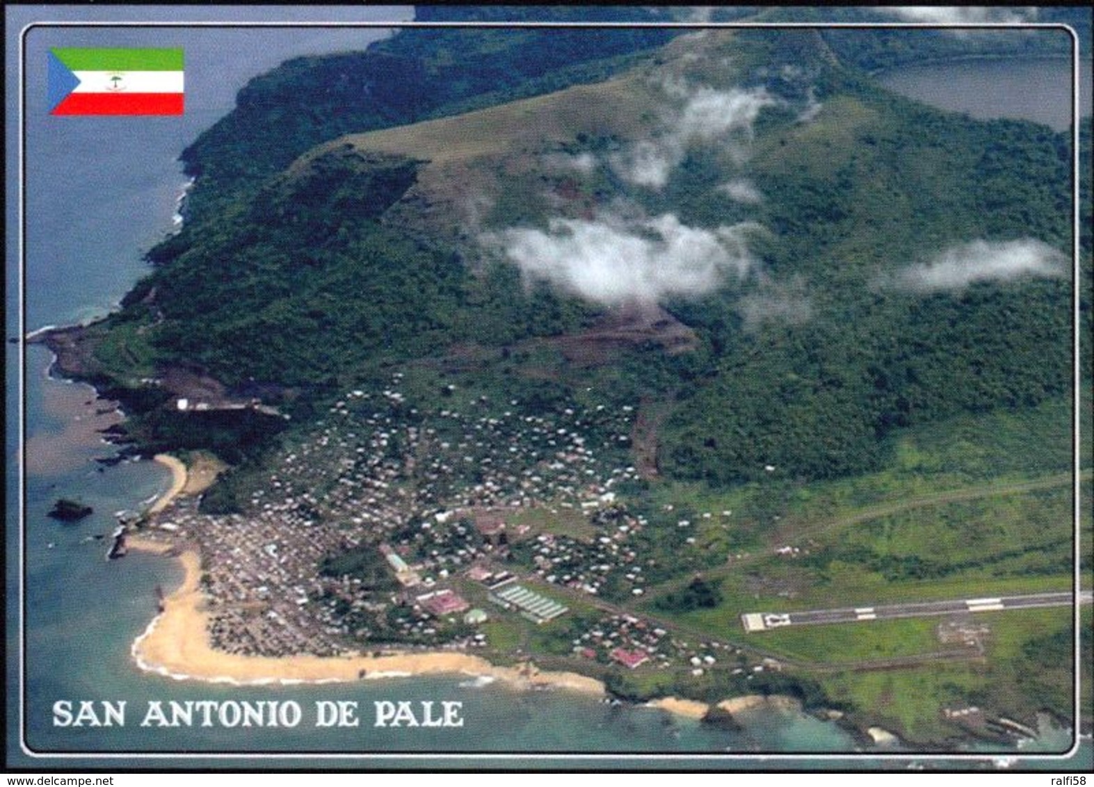 1 AK Äquatorial-Guinea * Ansicht Der Insel Annobon - Blick Auf San Antonio De Palé Und Den Airport Annobon * - Äquatorial-Guinea