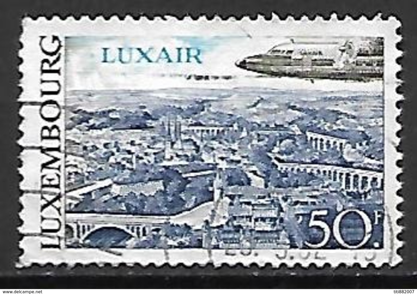 LUXEMBOURG     -   Poste Aérienne  -   1968 ;  Y&T N° 21 Oblitéré.  Avion  /  Luxair - Gebruikt