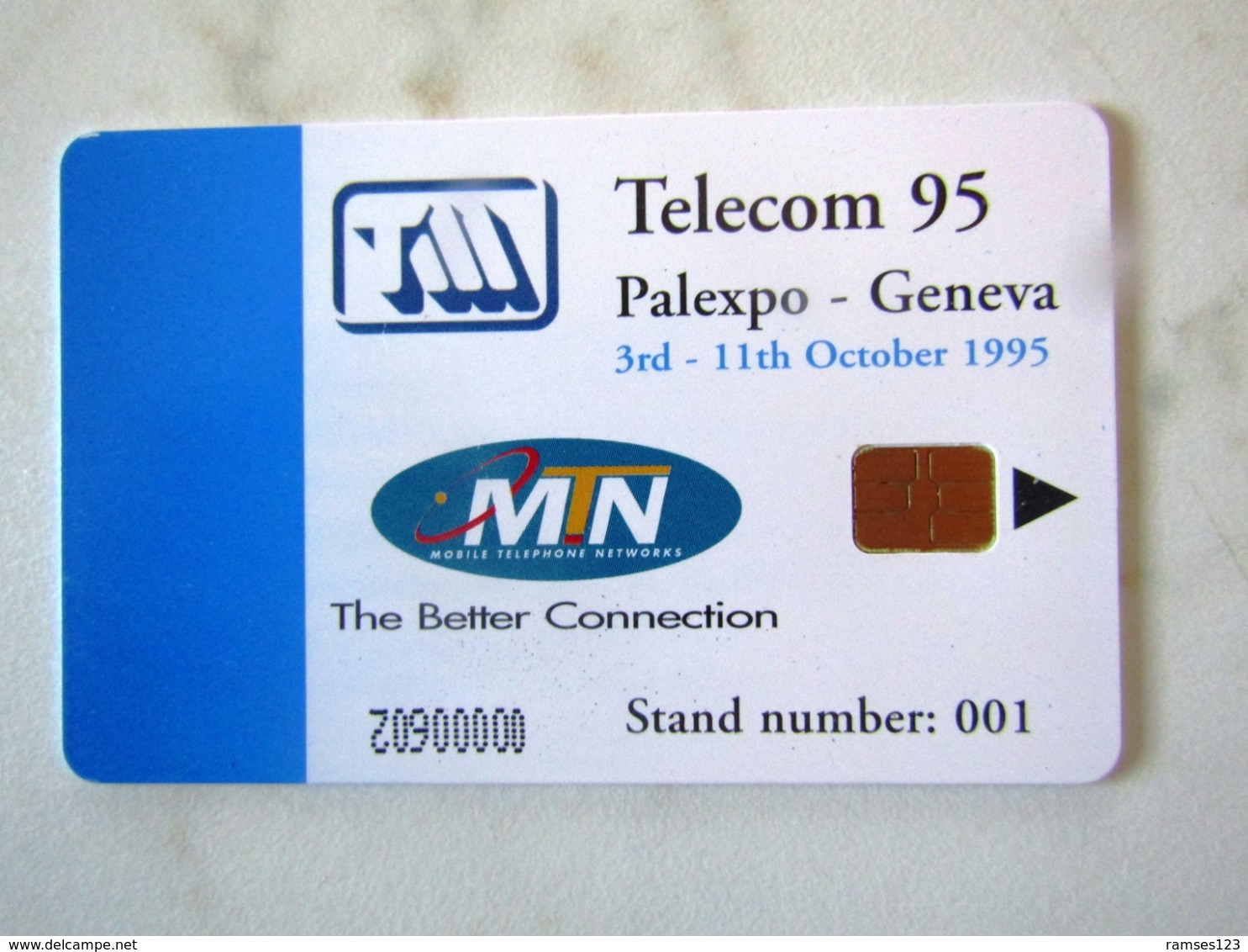 RARE   TEST   TELECOM 95   PALEXPO   GENEVA     CABLE WIRELESS - South Africa