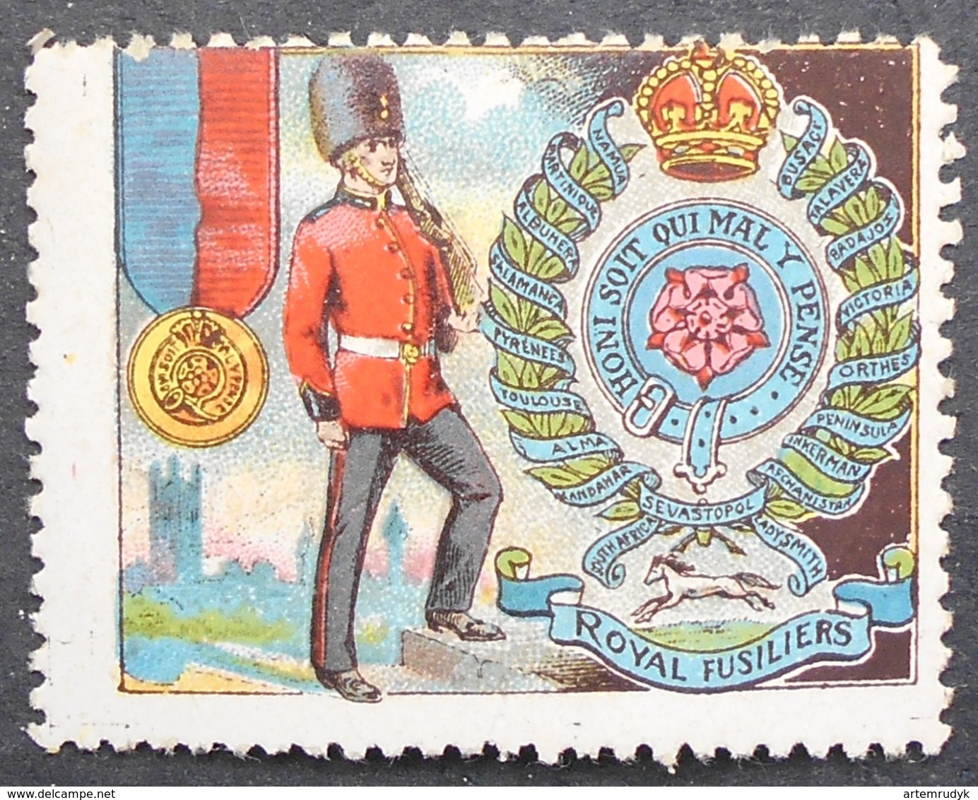 Great Britain 1916 Military Vignette Royal Fusiliers - Cinderellas