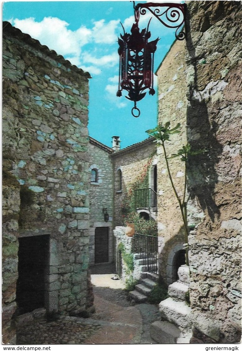 Variété Cachet Sans L'année (Flamme Meulan Yvelines 1968) Sur Cpsm 06 Eze Village - Le Palais Du Prince De Suède - Storia Postale