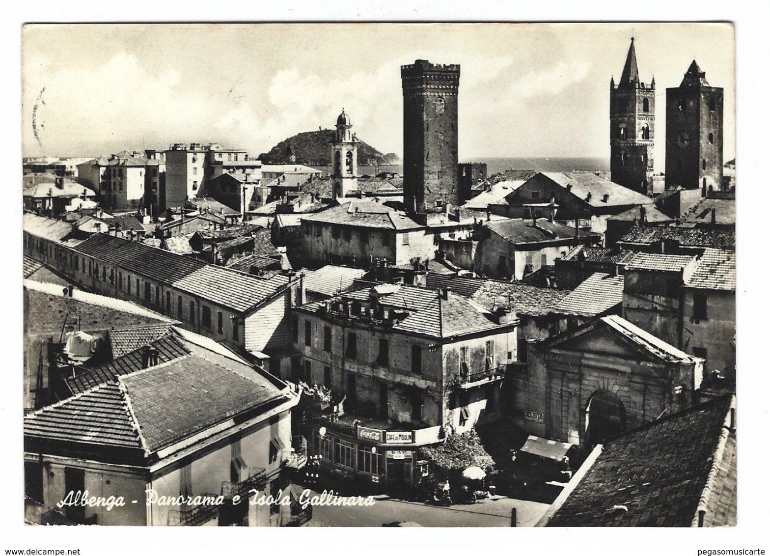 914 - ALBENGA SAVONA PANORAMA E ISOLA GALLINARA 1957 - Savona