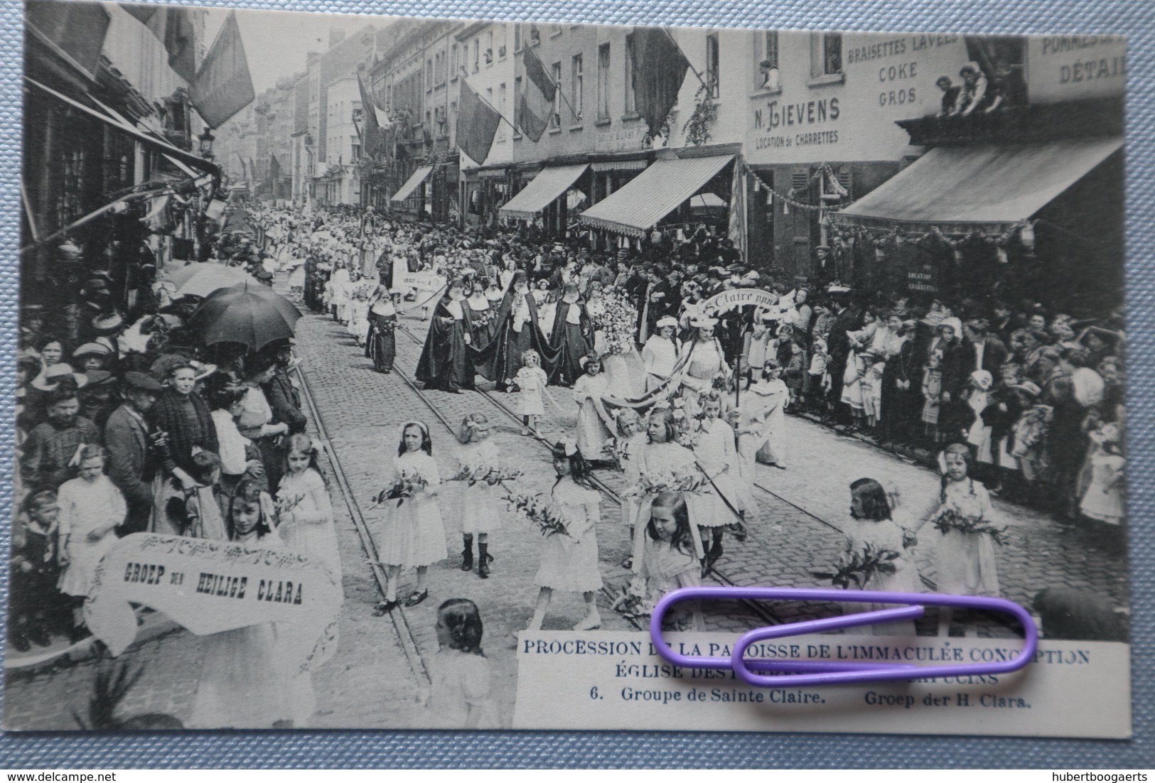 Lot de 15 cartes numérotées de 1 à 15 : procession de la paroisse de l'immaculée conception,église à BRUXELLES