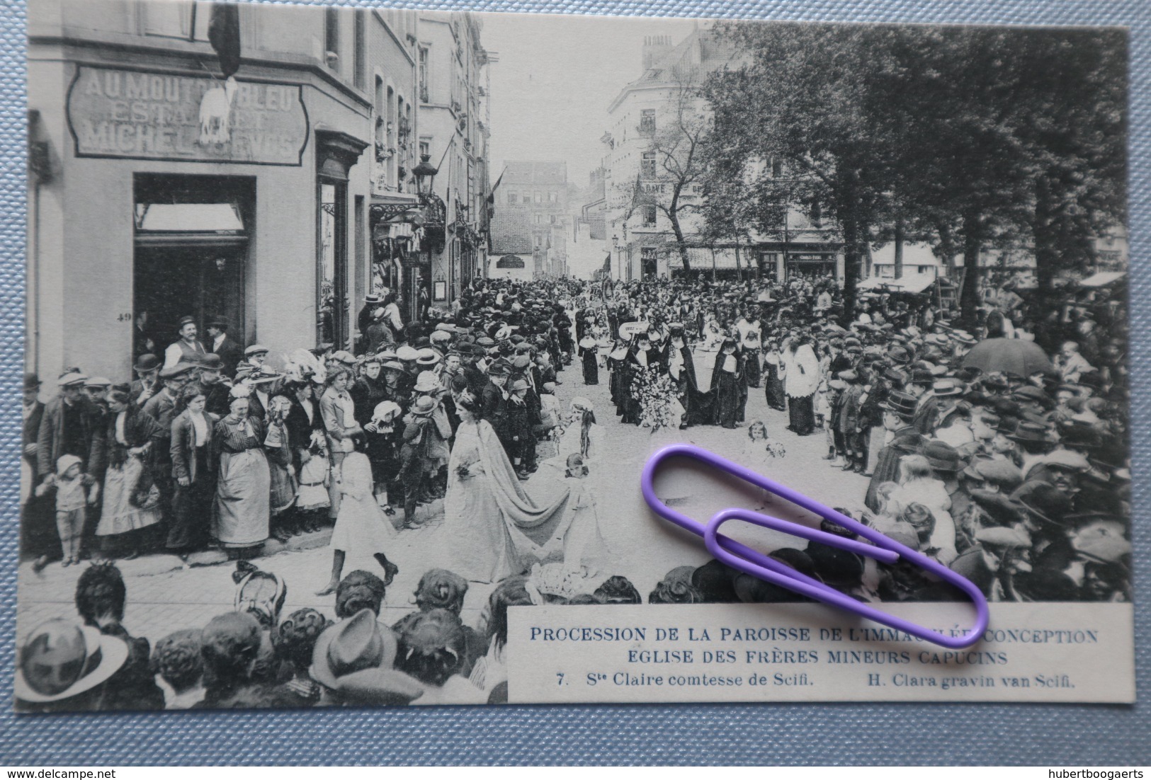 Lot de 15 cartes numérotées de 1 à 15 : procession de la paroisse de l'immaculée conception,église à BRUXELLES