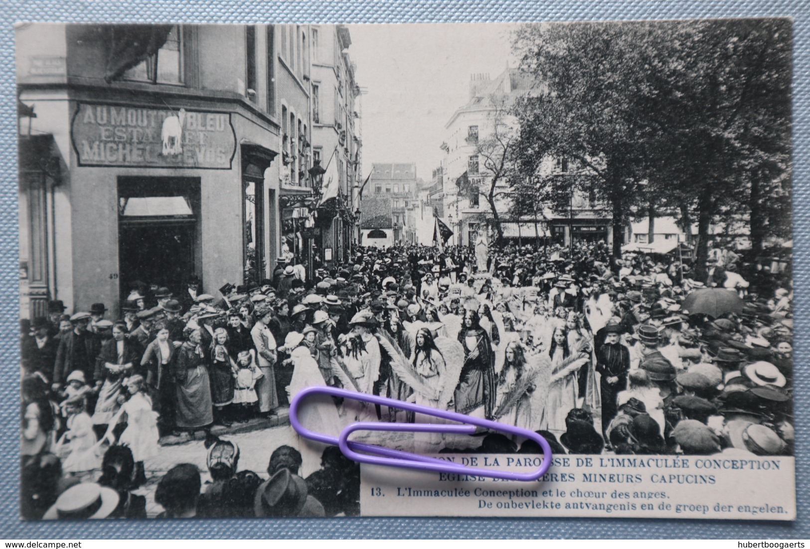 Lot de 15 cartes numérotées de 1 à 15 : procession de la paroisse de l'immaculée conception,église à BRUXELLES