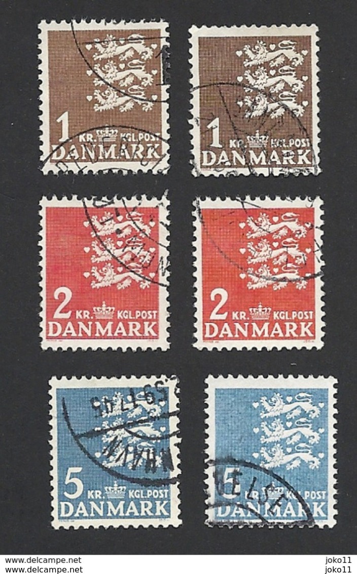 Dänemark 1946, Mi.-Nr. 289-291 X+y, Gestempelt - Gebraucht