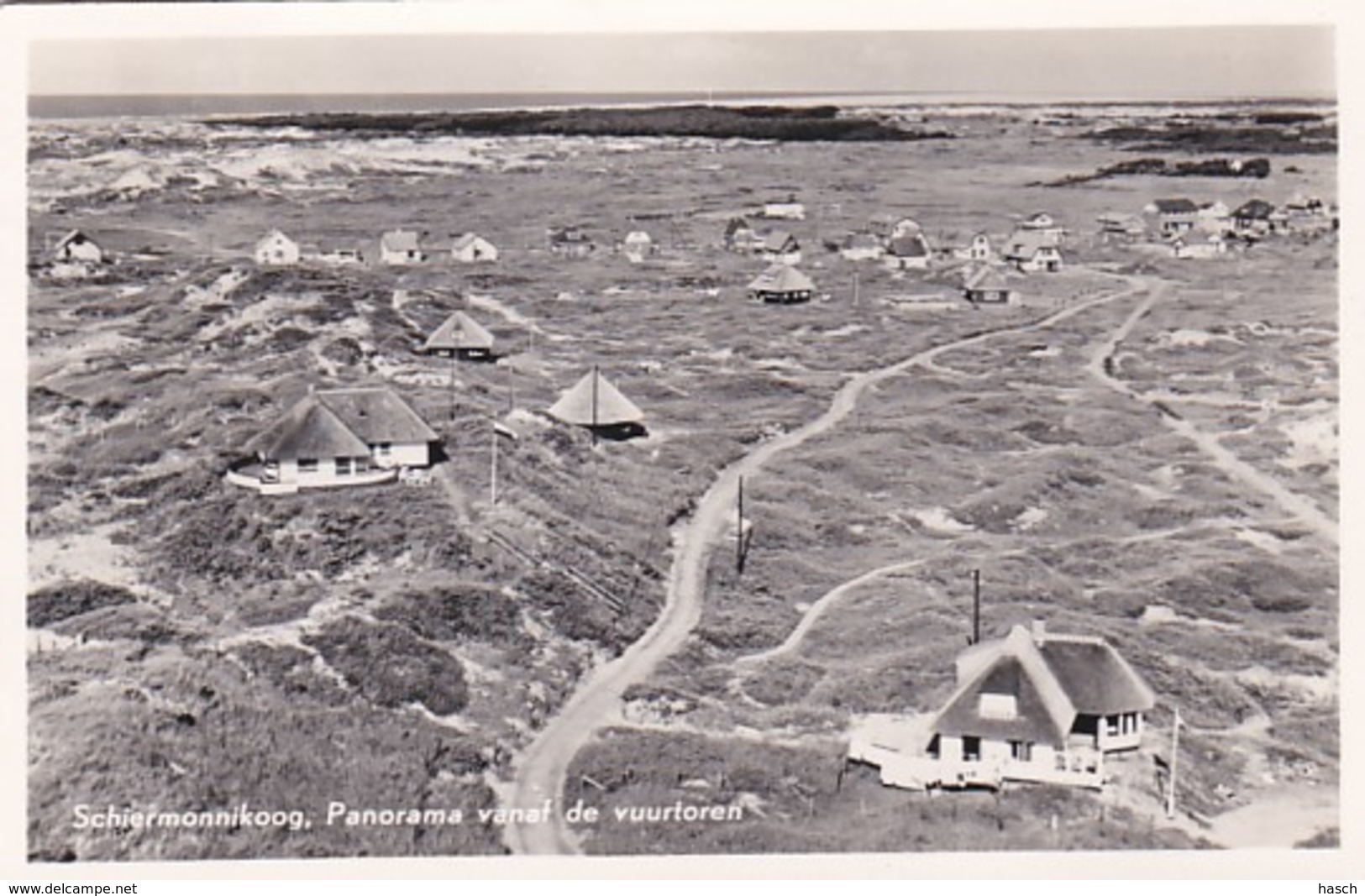 252727Schiermonnikoog, Panorama Vanaf De Vuurtoren.(FOTO KAART)(minuscule Vouwen In De Hoeken) - Schiermonnikoog