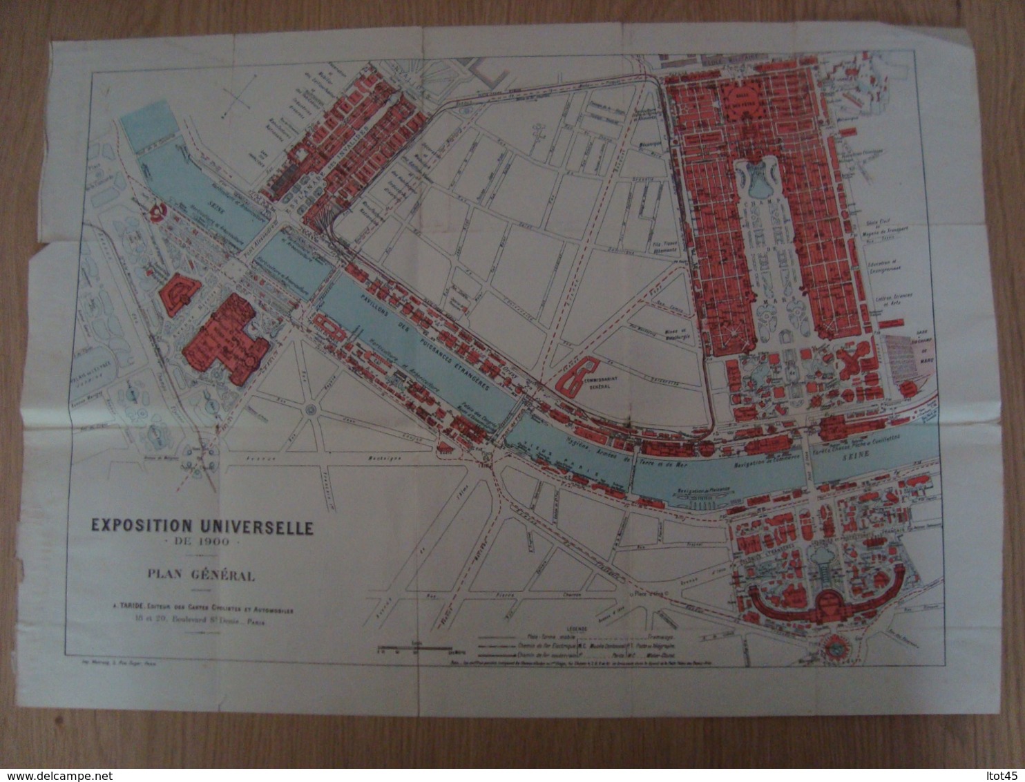 CARTE DE L'EXPOSITION UNIVERSELLE DE 1900  A. TARIDE - Mapas Geográficas