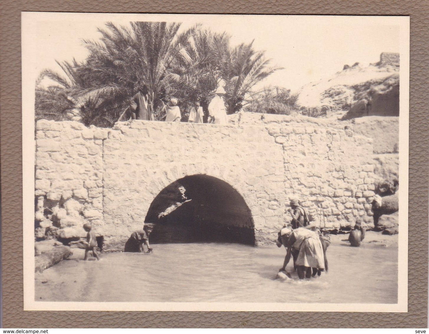 NEFTA Tunisie Pont   1923 Photo Amateur Format Environ 7,5 Cm X 5,5 Cm - Lieux