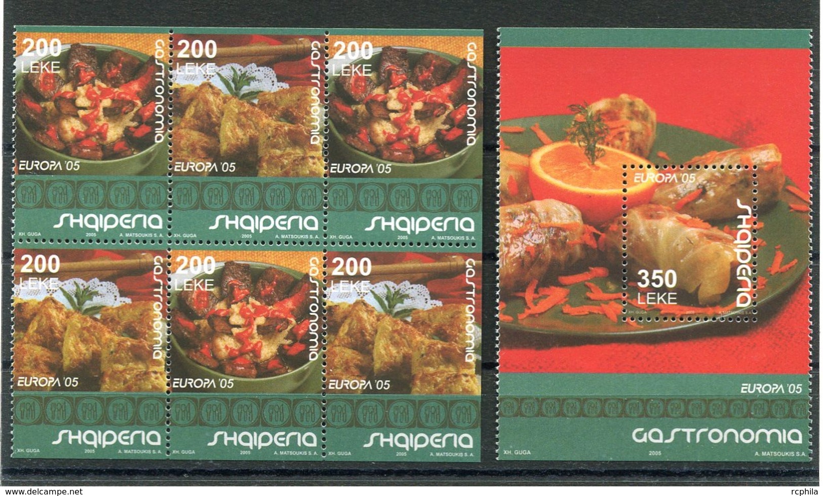 RC 13988 EUROPA 2005 ALBANIE LA GASTRONOMIE NEUF ** MNH - 2005