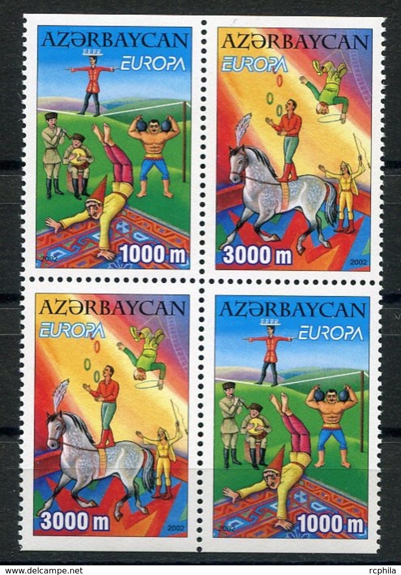 RC 13990 EUROPA 2002 AZERBAIJAN BLOC DE 4 NEUF ** MNH - 2002