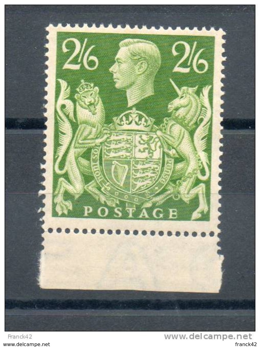 Grande Bretagne. 2/6 Vert - Unused Stamps