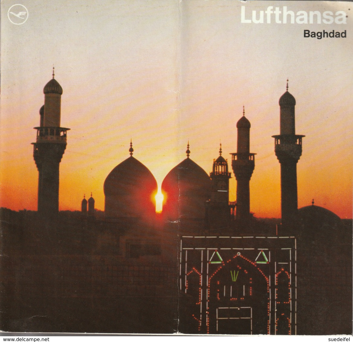 Irak, Baghdad,Bagdad, Prospekt Der Lufthansa, 1970, - Tourism Brochures