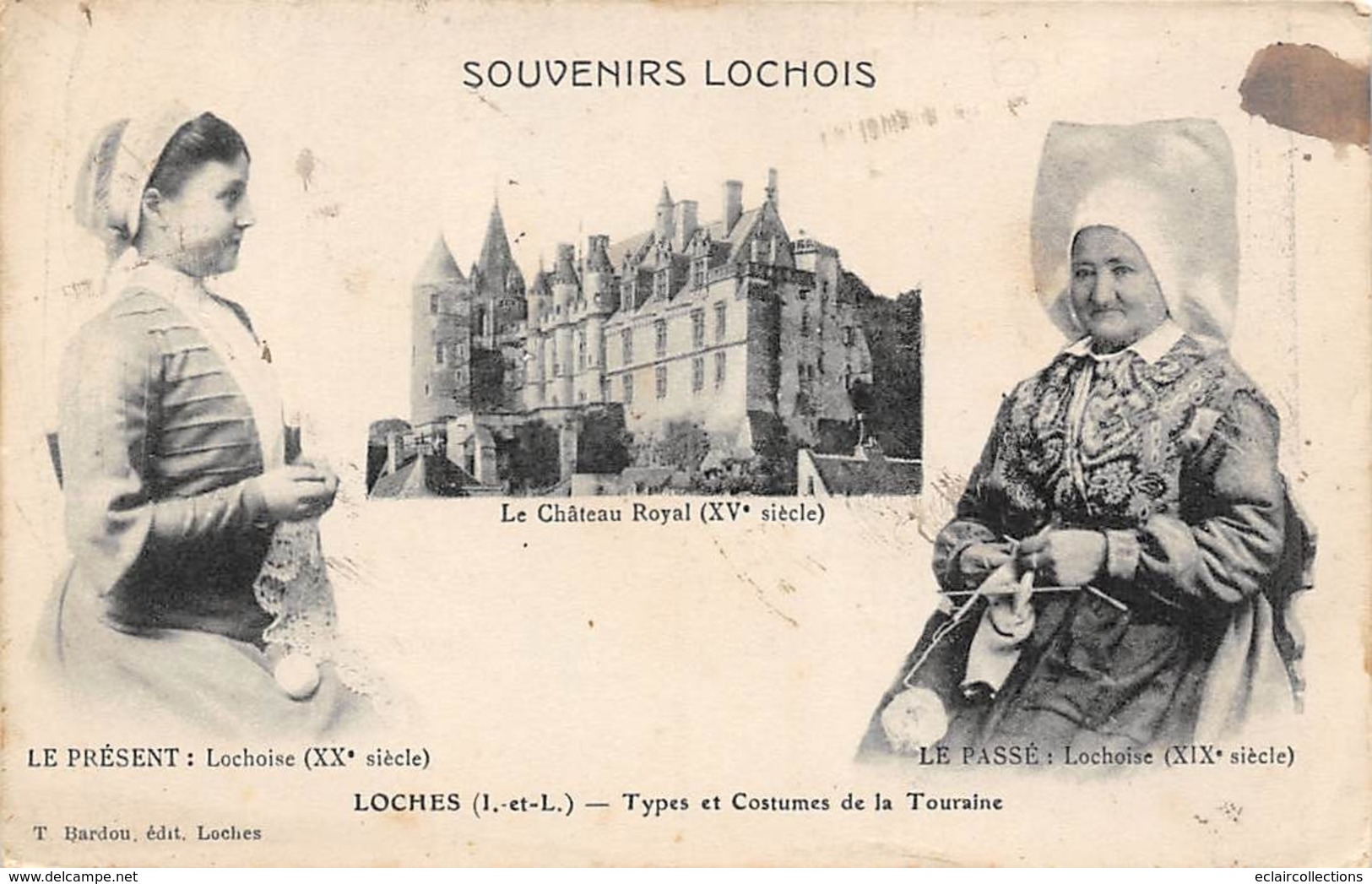 Thème.  Métiers Divers. Tricot.       37   Loches   Femmes En Costume  Tricotant    . (Voir Scan) - Other & Unclassified